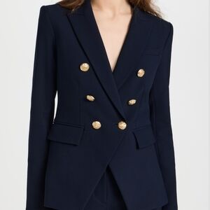 Veronica Beard Blue and Gold Blazer with Structured Fit